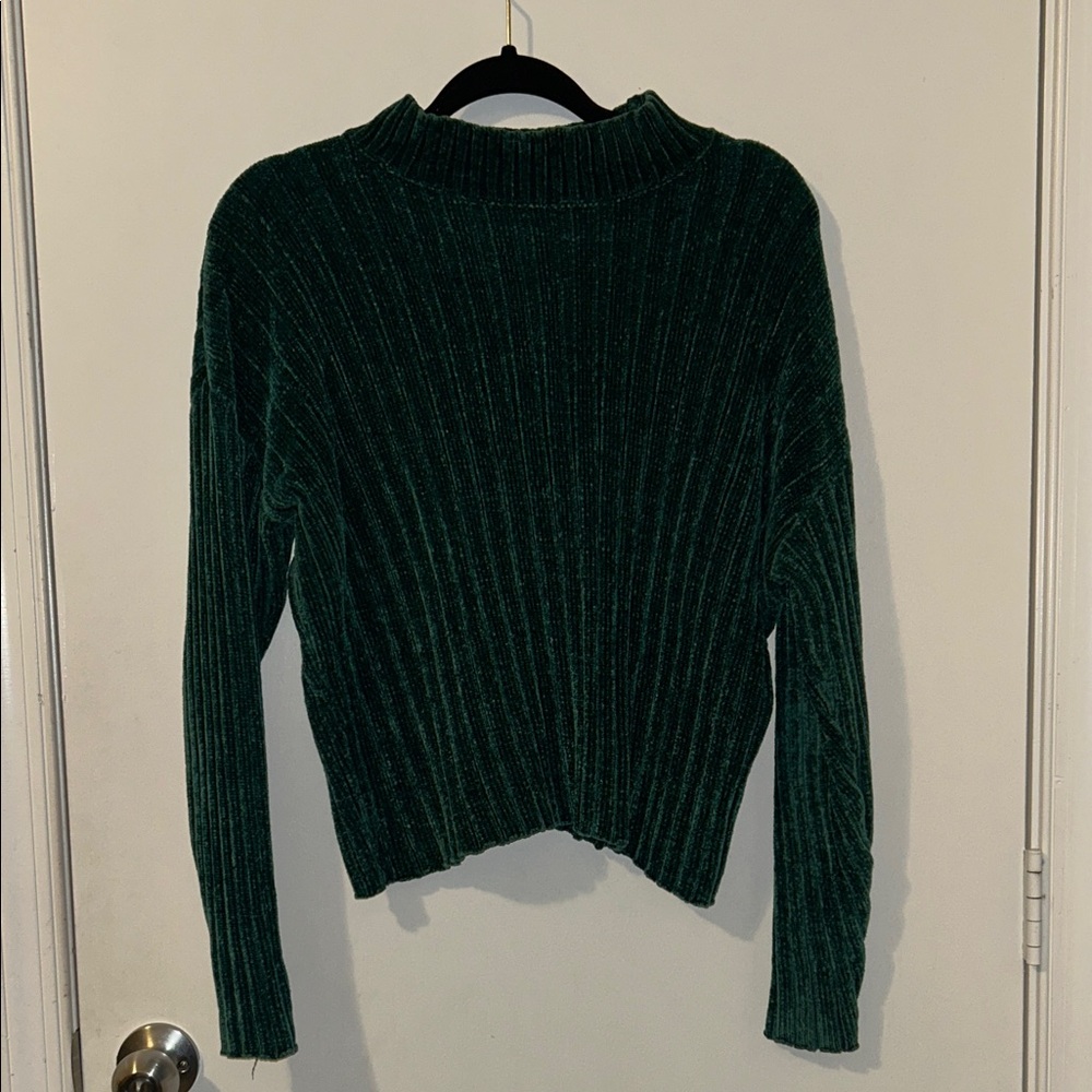 Art Class Green Ribbed Turtleneck Sweater